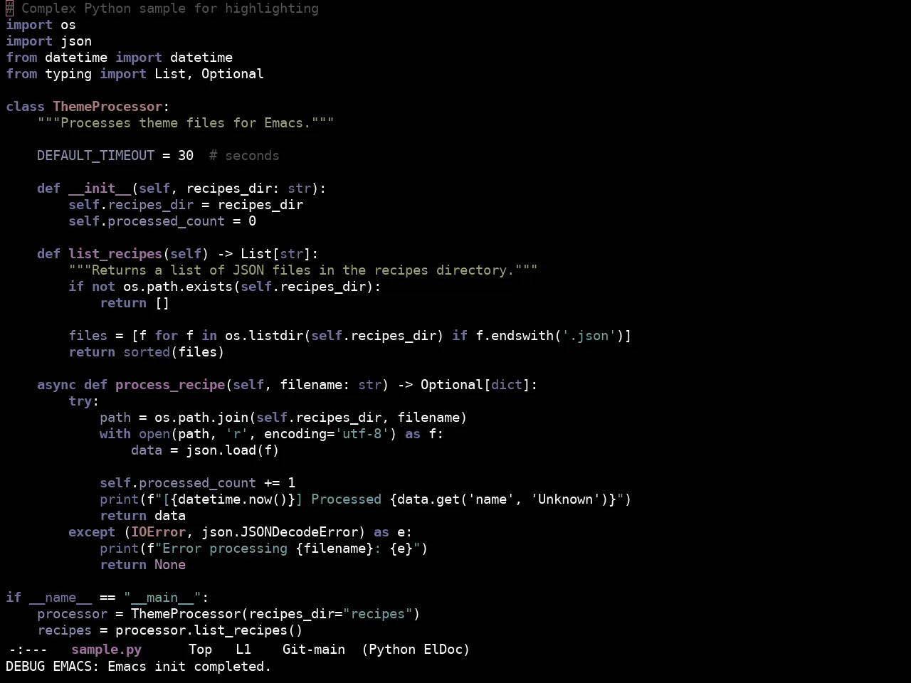 Ewal Sexy Thwump Theme in python-mode