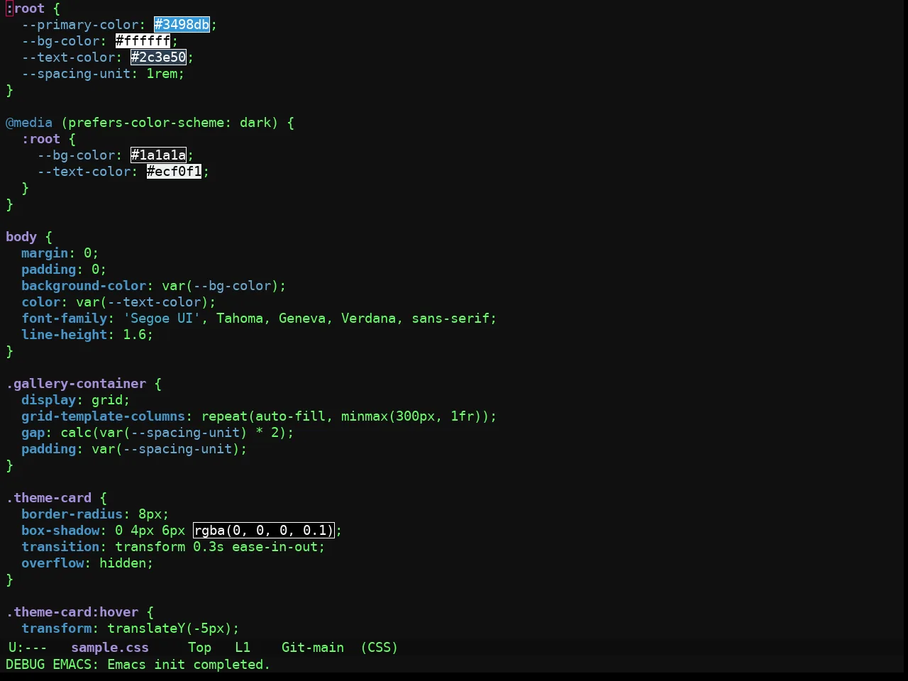 Ewal Sexy Tlh Theme in css-mode