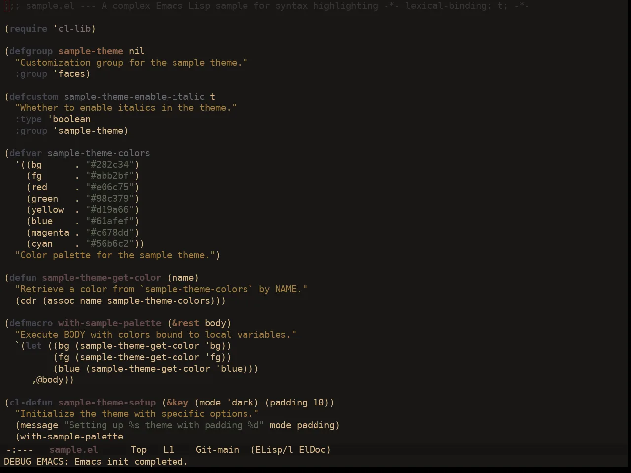 Ewal Sexy Trim Yer Beard Theme in emacs-lisp-mode