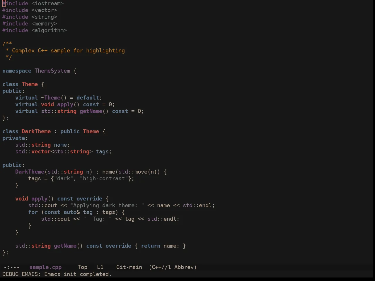 Ewal Sexy User 77 Mashup Colors Theme in c++-mode