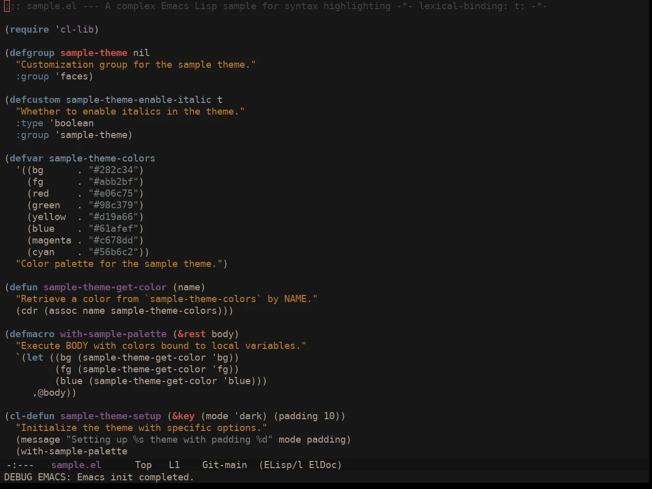 Ewal Sexy User 77 Mashup Colors Theme in emacs-lisp-mode