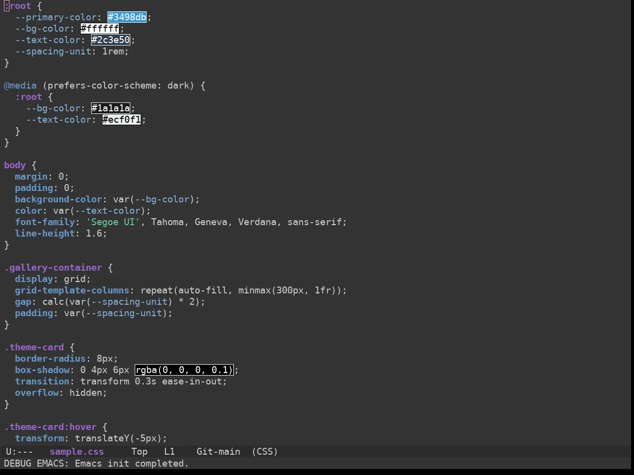 Ewal Sexy Visibone Alt 2 Theme in css-mode