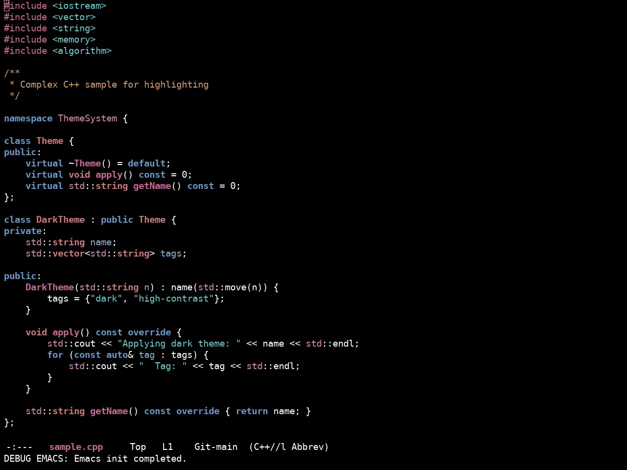 Ewal Sexy Visibone Theme in c++-mode