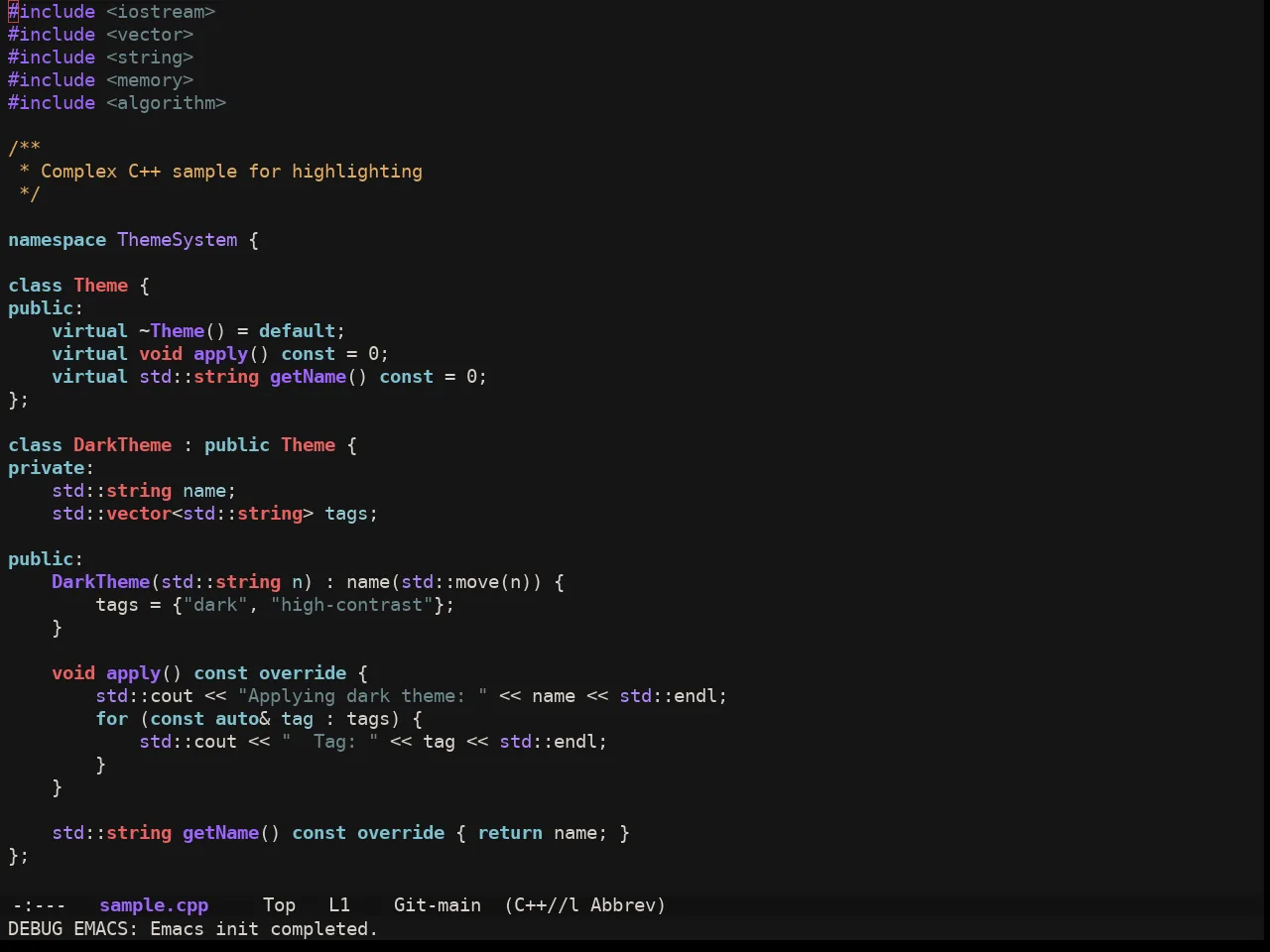Ewal Sexy X Dotshare Theme in c++-mode