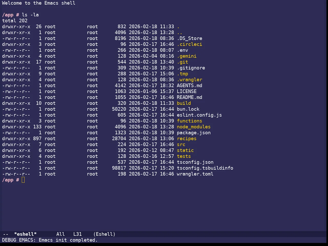 Shades Of Purple Theme in eshell