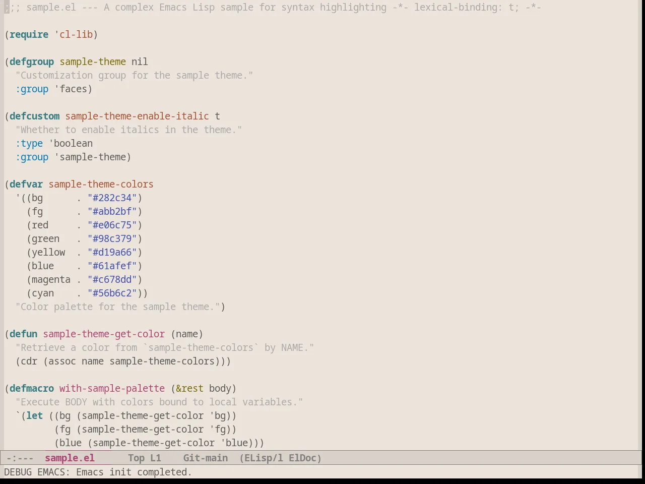 Silkworm Theme in emacs-lisp-mode
