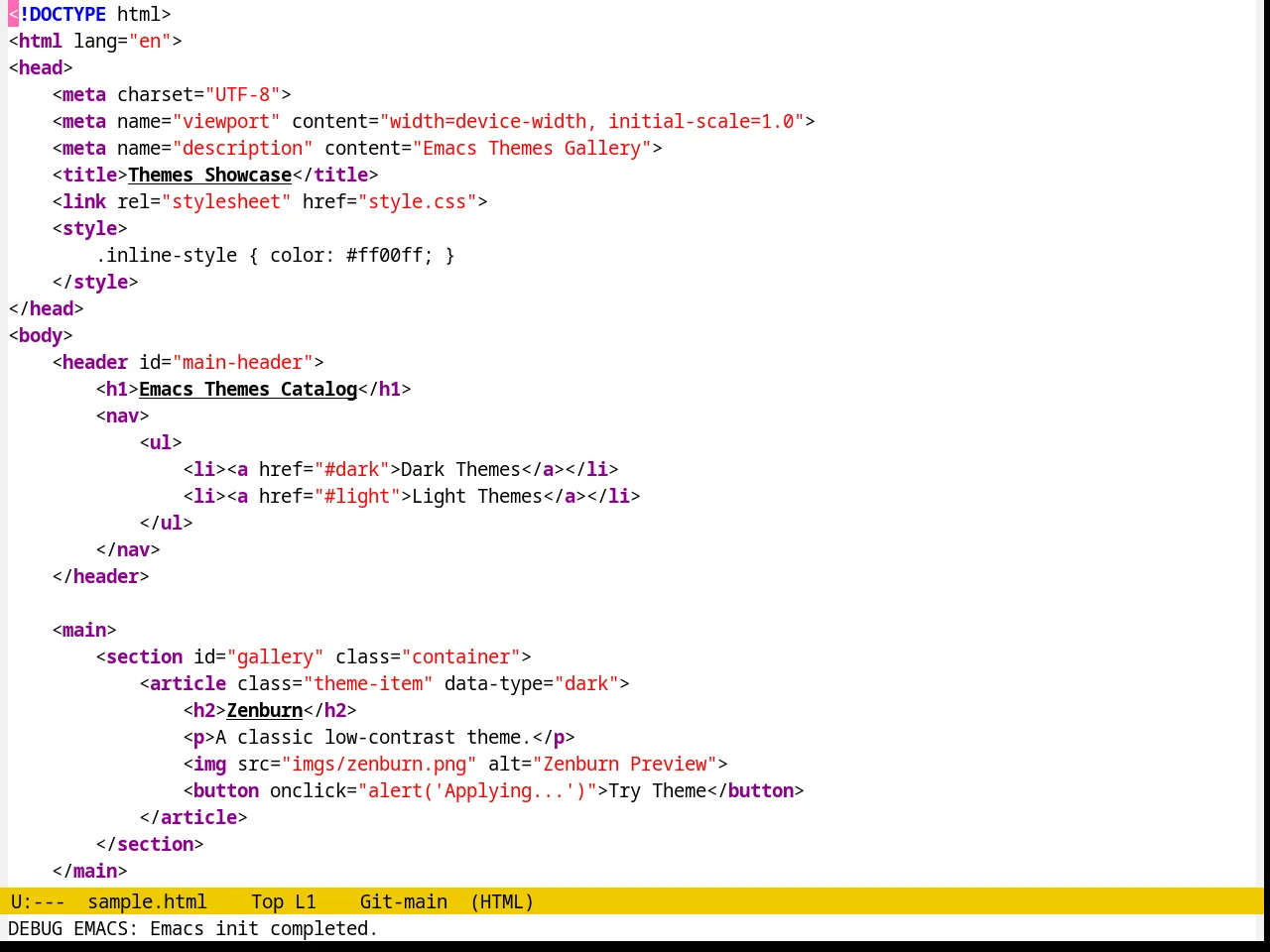 Sitaramv NT Theme in html-mode