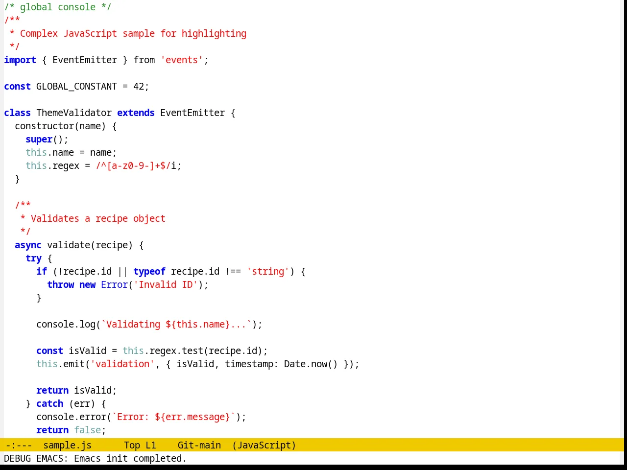 Sitaramv NT Theme in javascript-mode