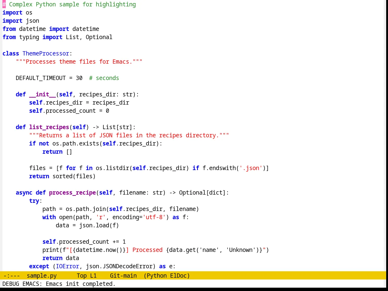 Sitaramv NT Theme in python-mode