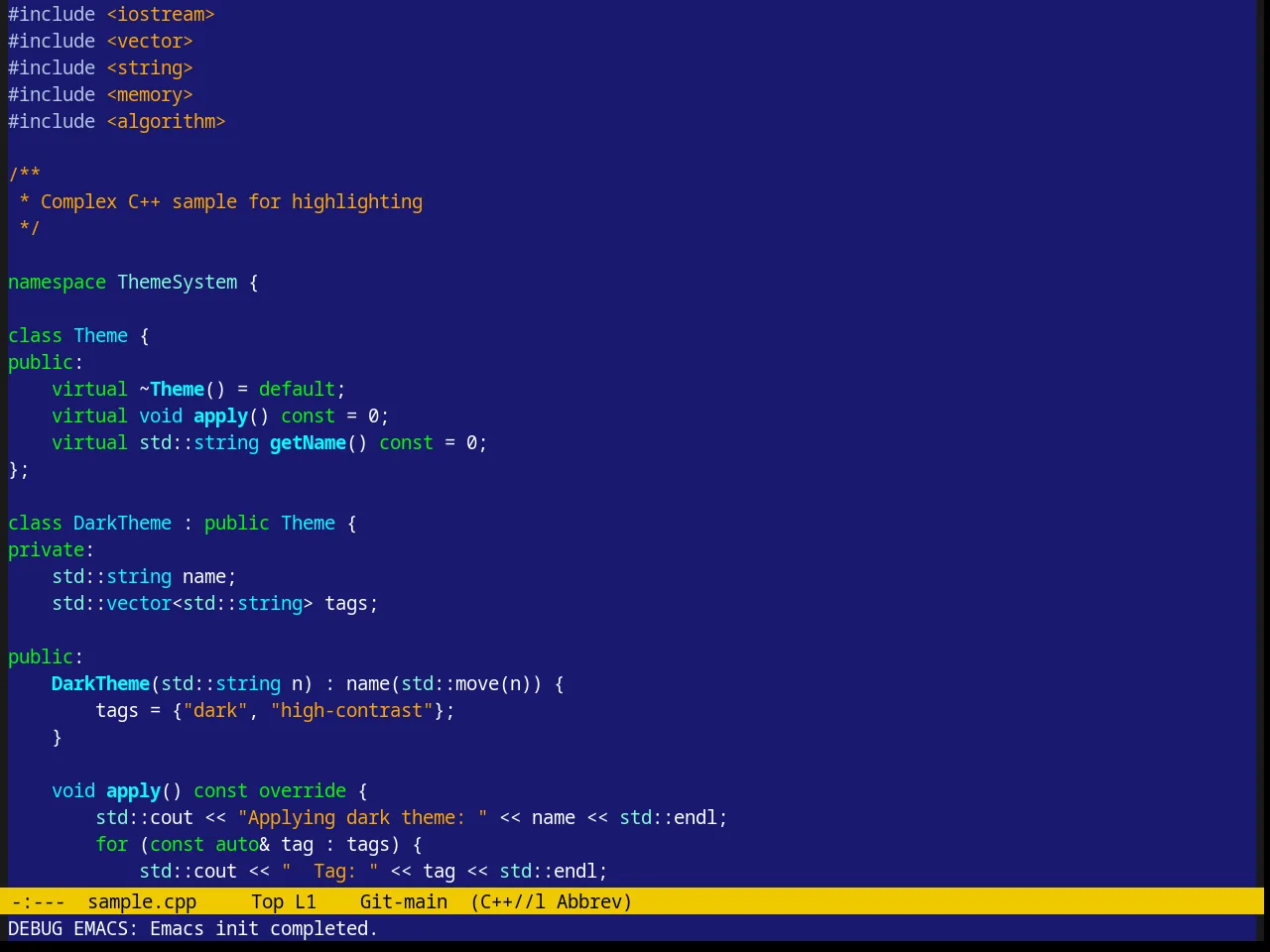 Sitaramv Solaris Theme in c++-mode