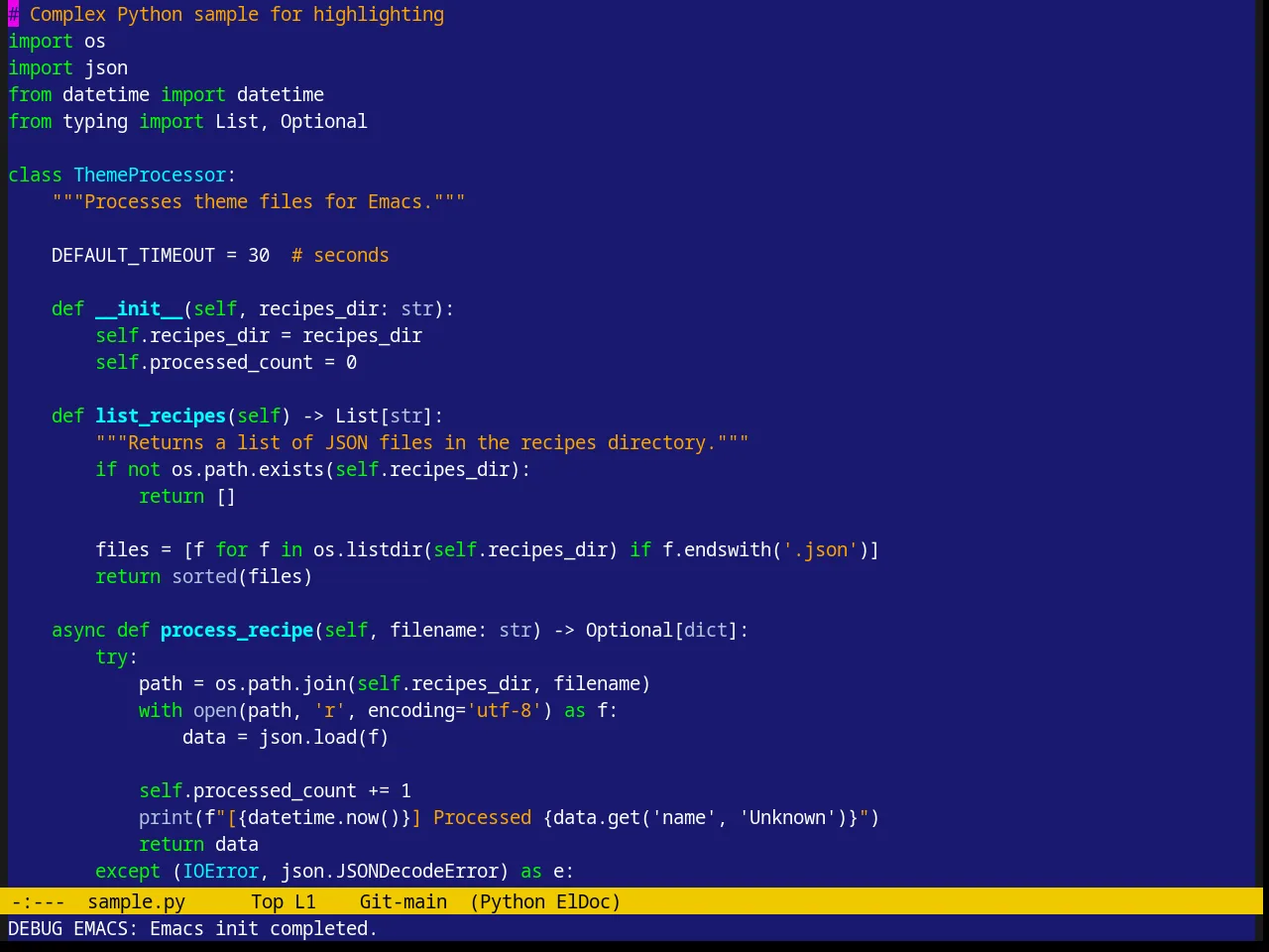 Sitaramv Solaris Theme in python-mode