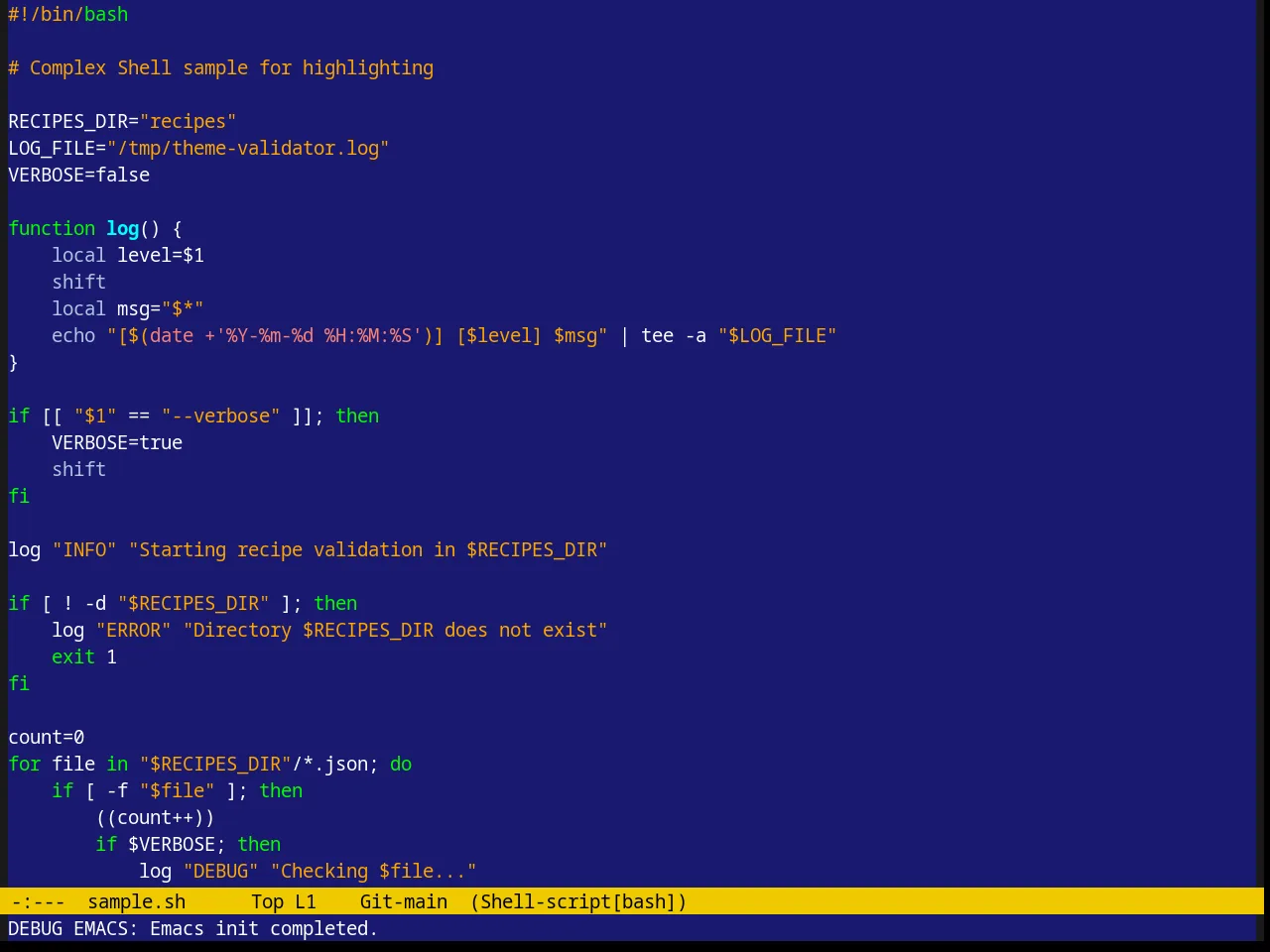 Sitaramv Solaris Theme in sh-mode