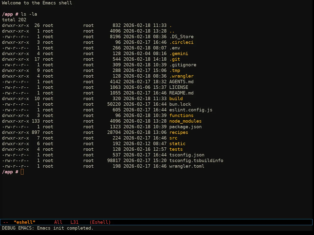Sixcolors Theme in eshell