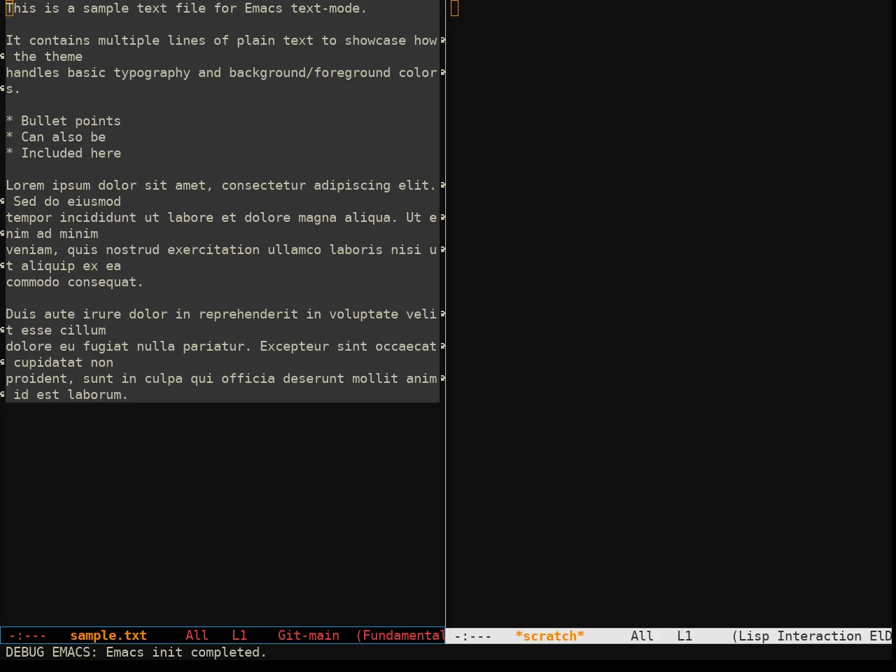 Sixcolors Theme in fundamental-mode