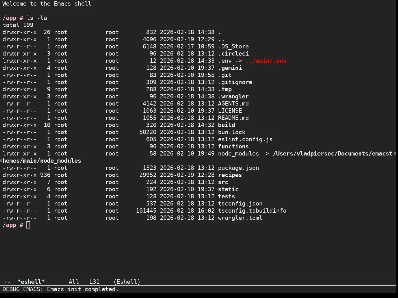 Sketch Black Theme in eshell