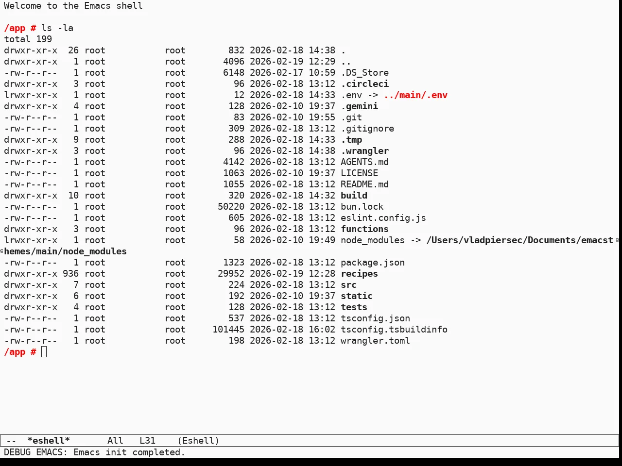 Sketch White Theme in eshell