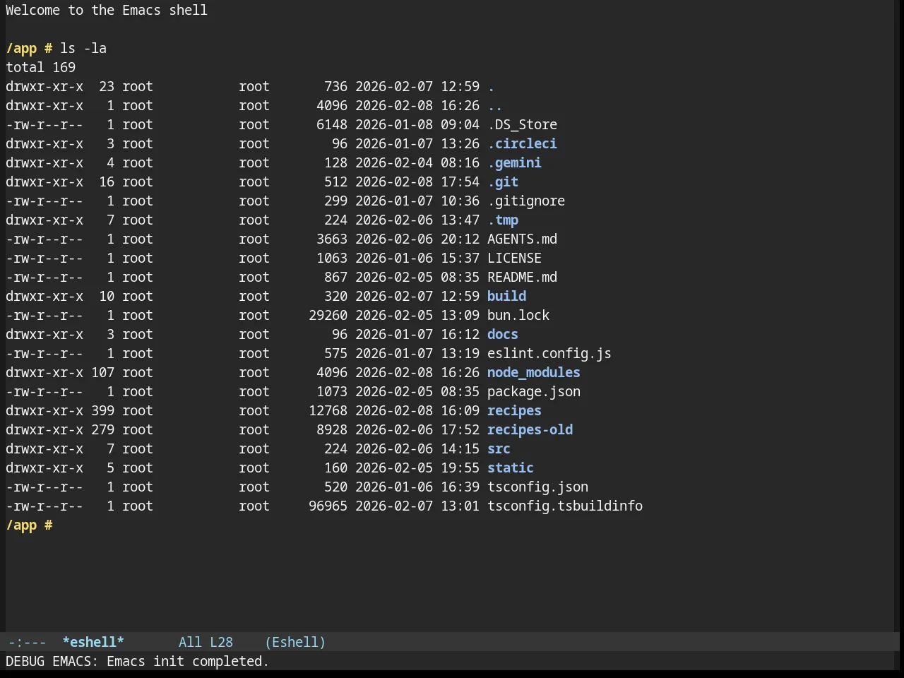 Smyx Theme in eshell