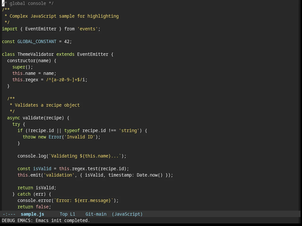 Smyx Theme in javascript-mode