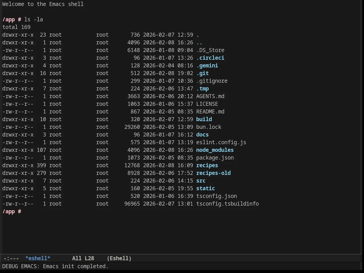 Soft Charcoal Theme in eshell