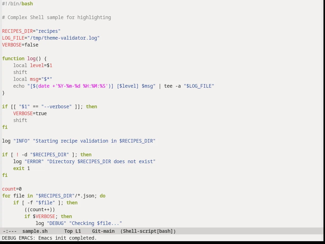 Soft Morning Theme in sh-mode