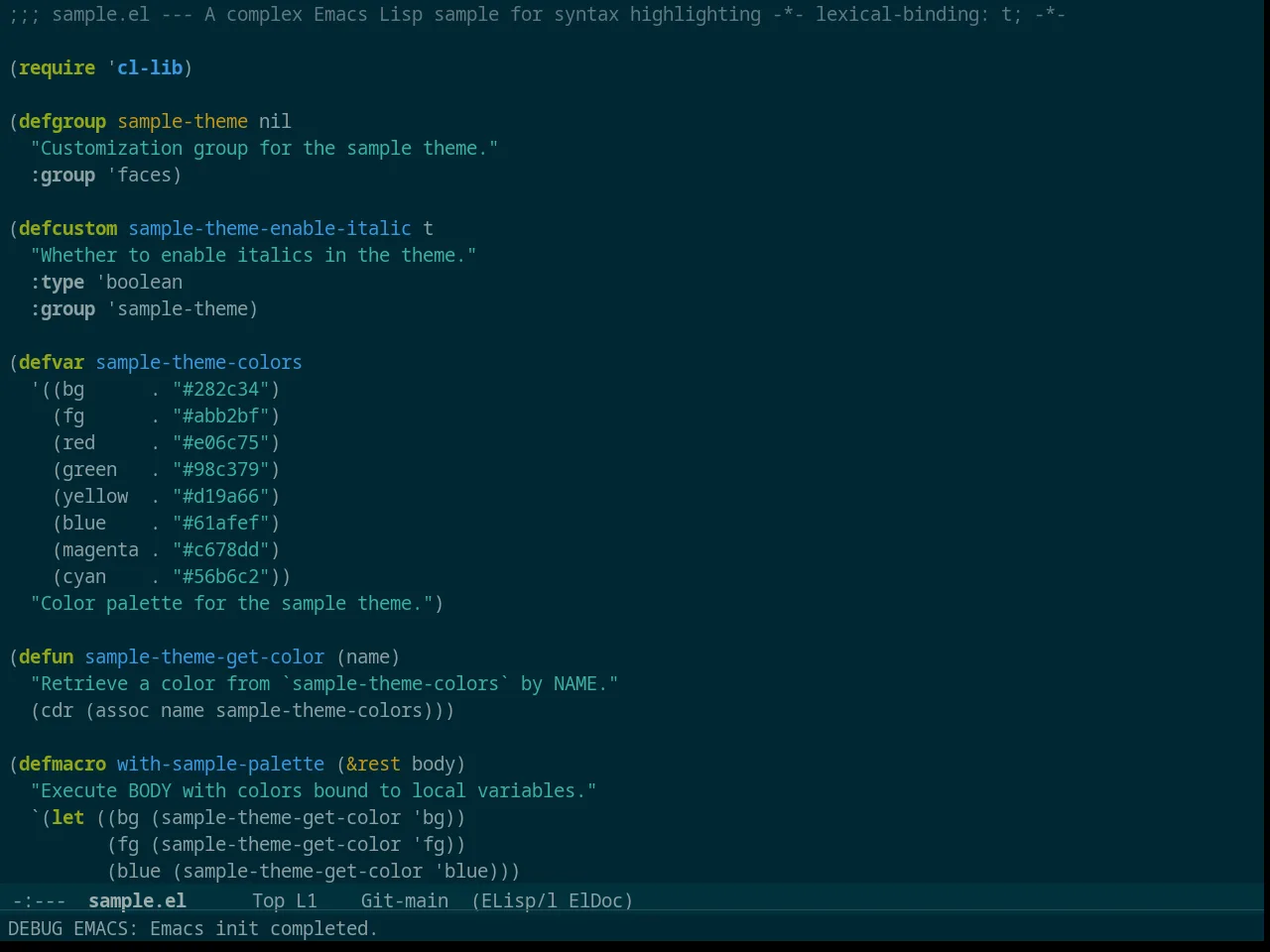 Solarized Dark High Contrast in emacs-lisp-mode