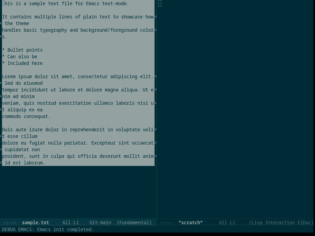 Solarized Dark in fundamental-mode