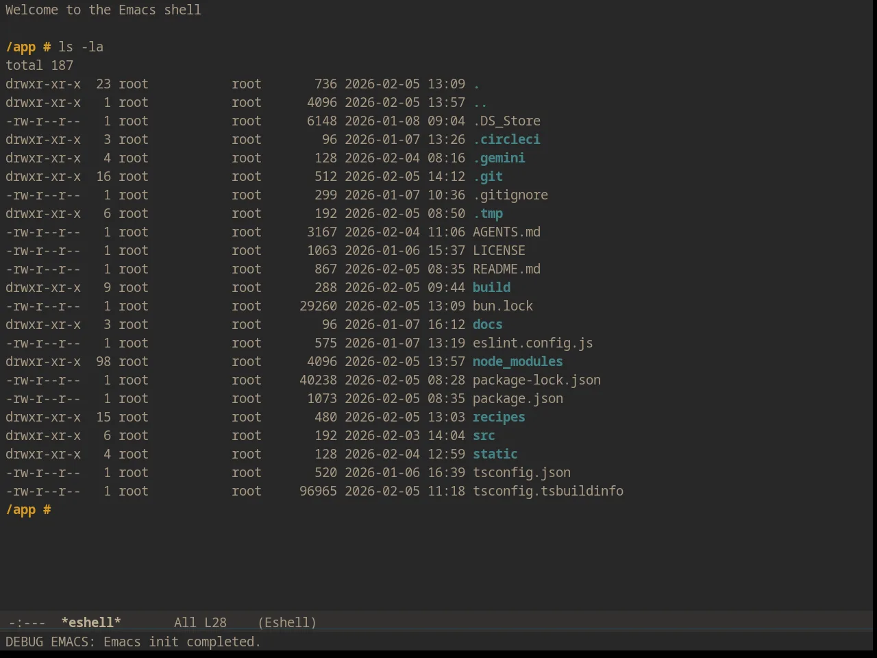 Solarized Gruvbox Dark in eshell
