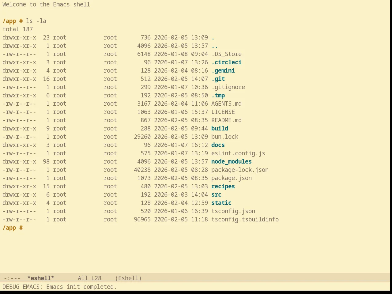 Solarized Gruvbox Light in eshell