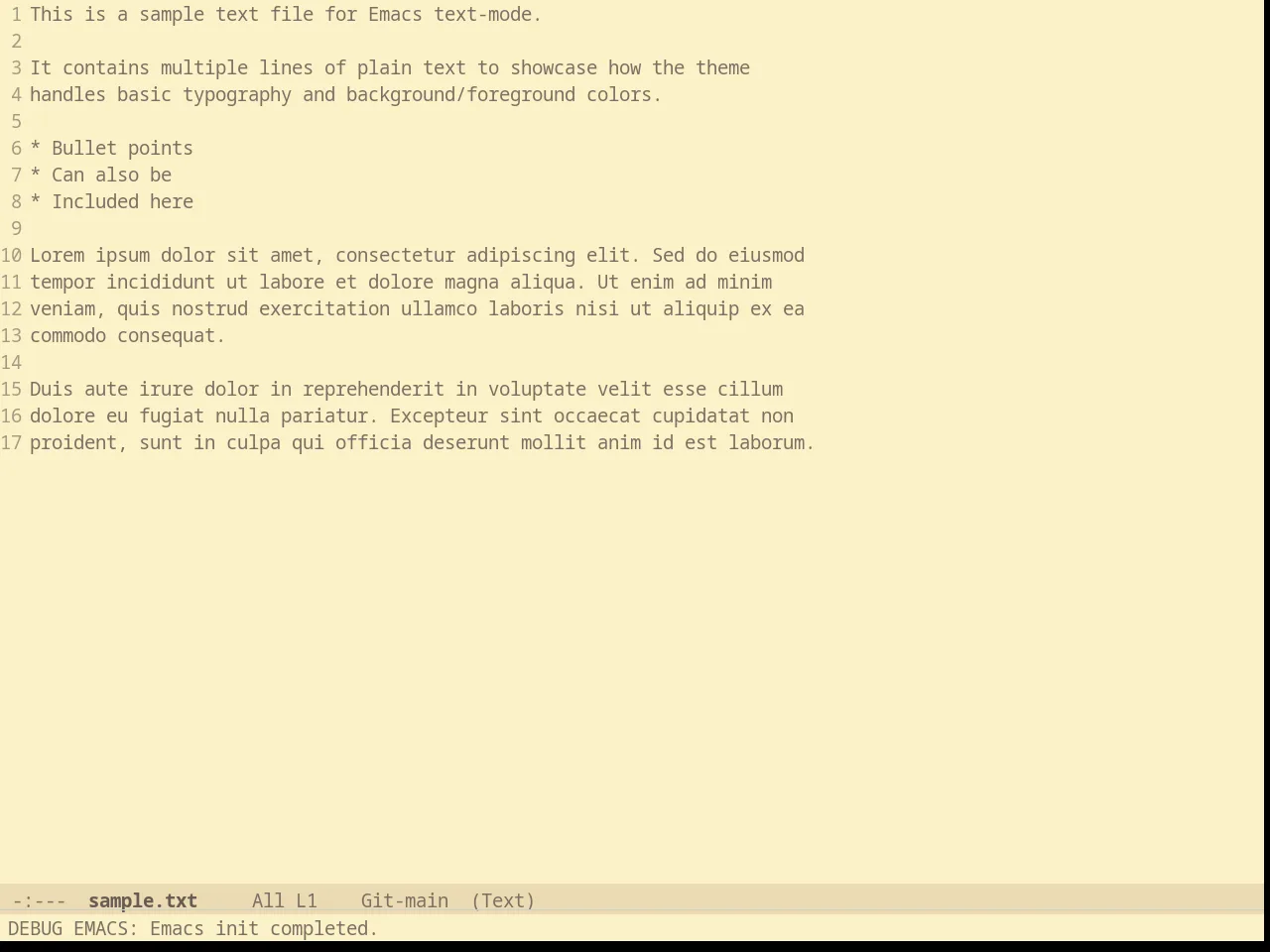 Solarized Gruvbox Light in text-mode