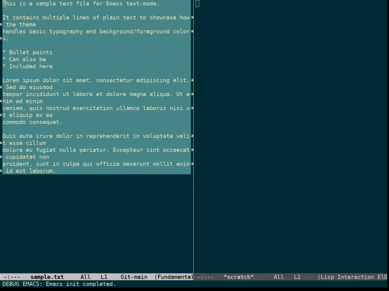 Solarized Gruvbox Theme in fundamental-mode