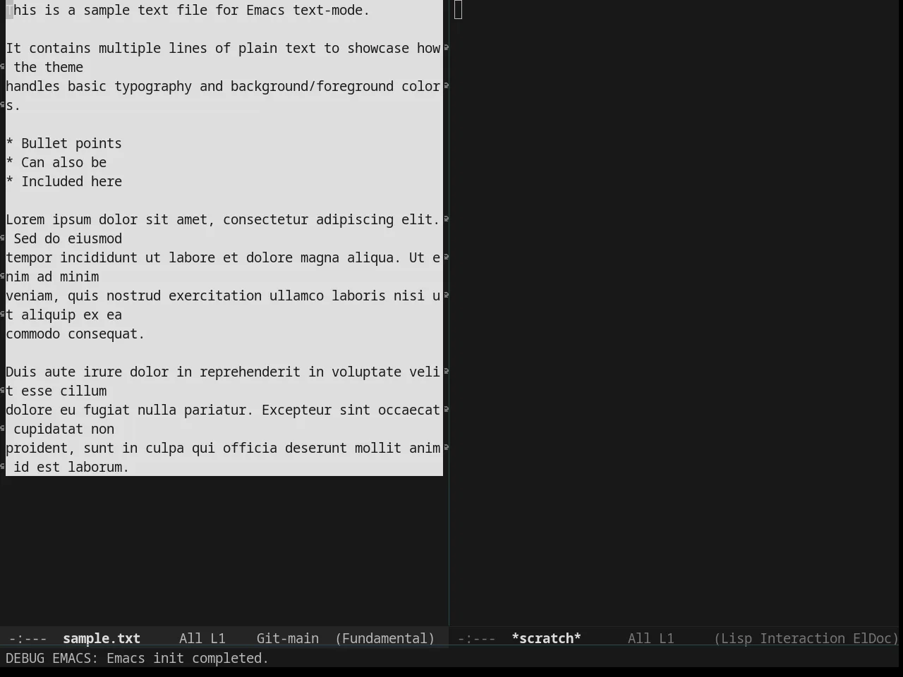 Solarized Selenized Black in fundamental-mode