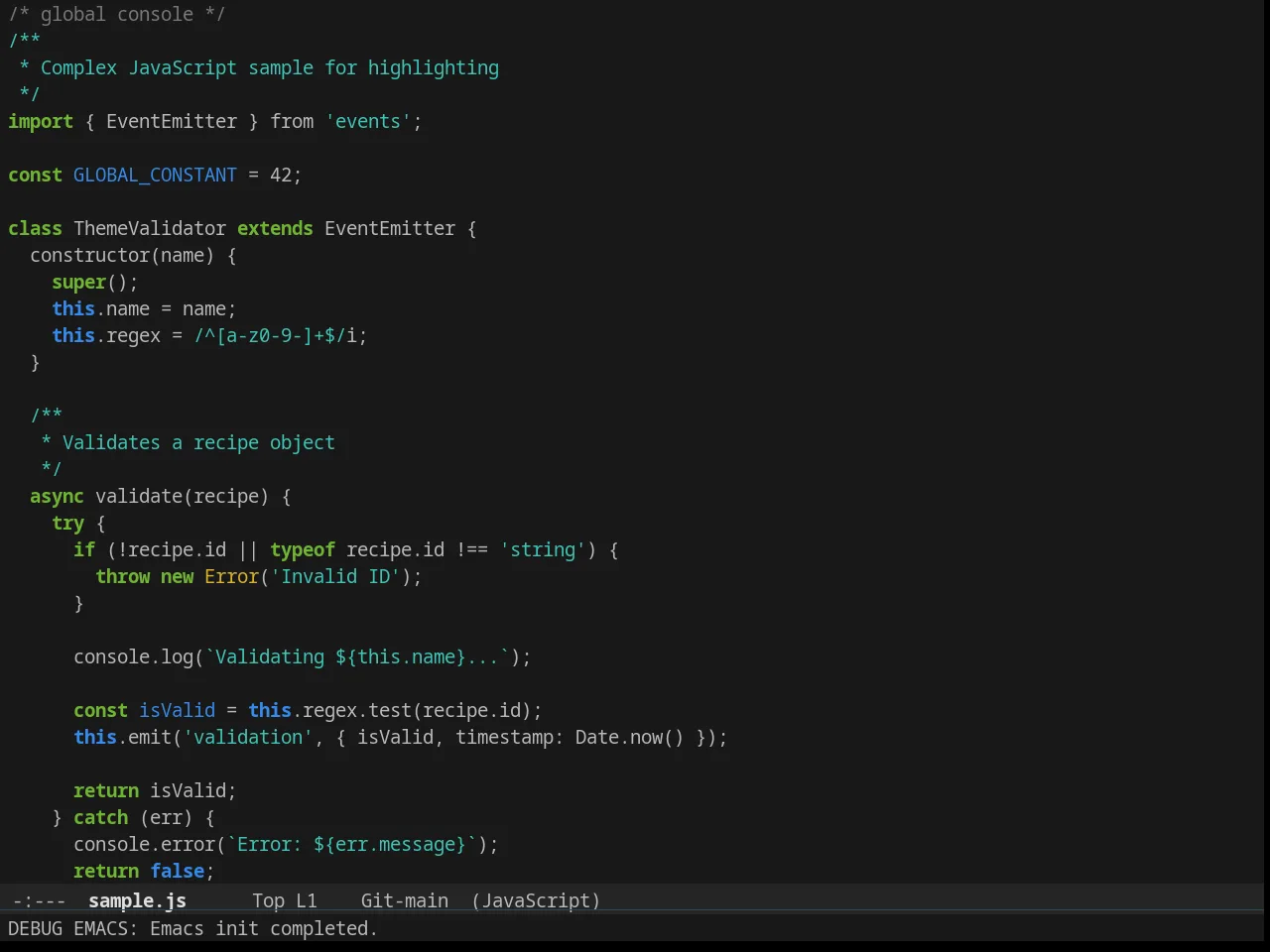 Solarized Selenized Black in javascript-mode