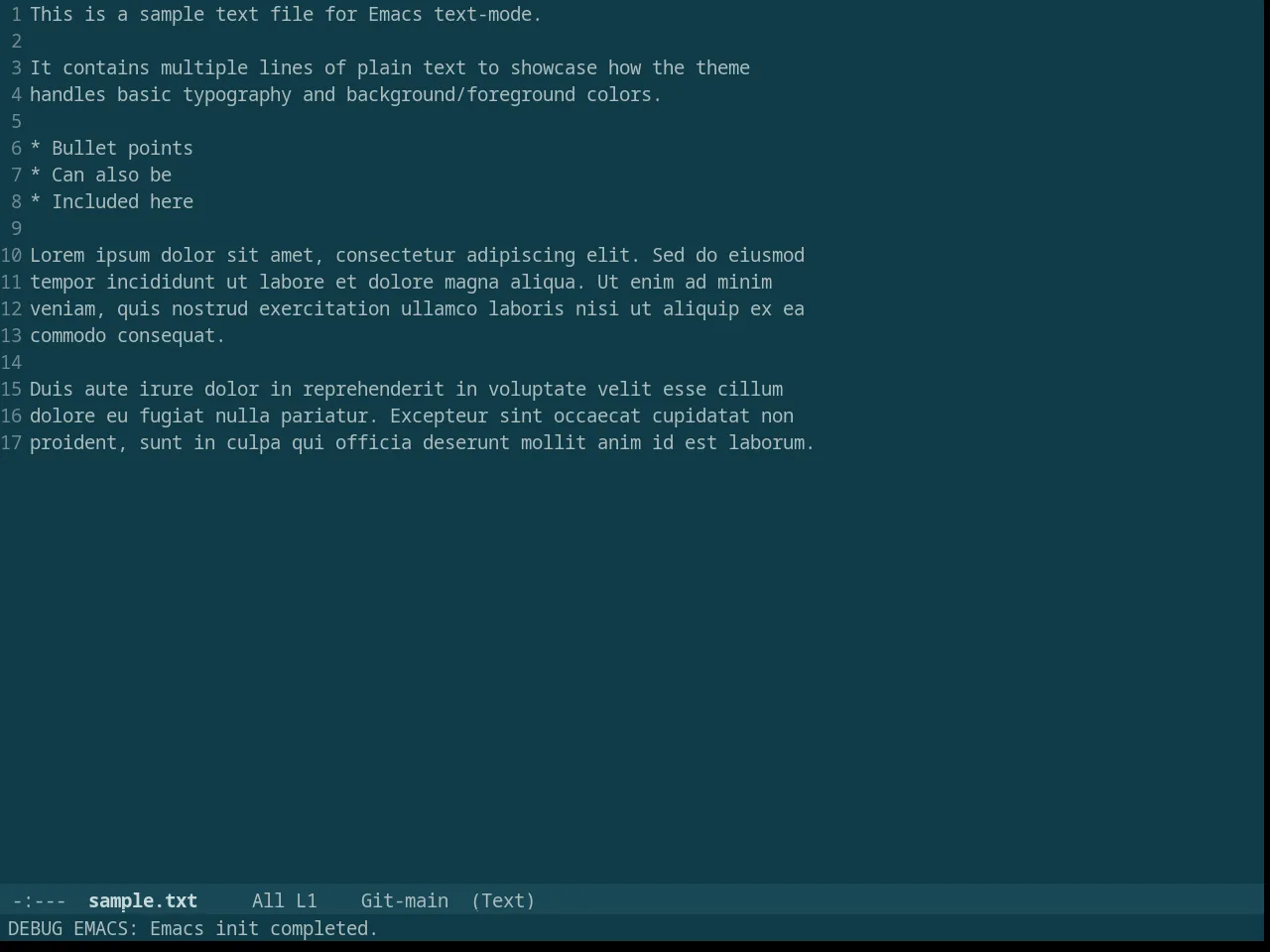 Solarized Selenized Dark in text-mode
