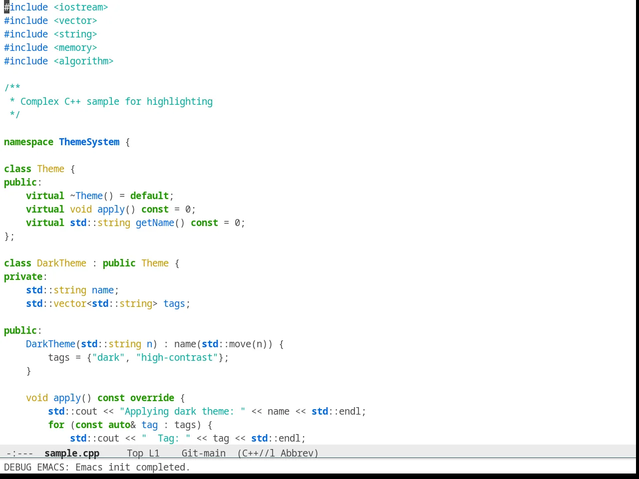 Solarized Selenized White in c++-mode