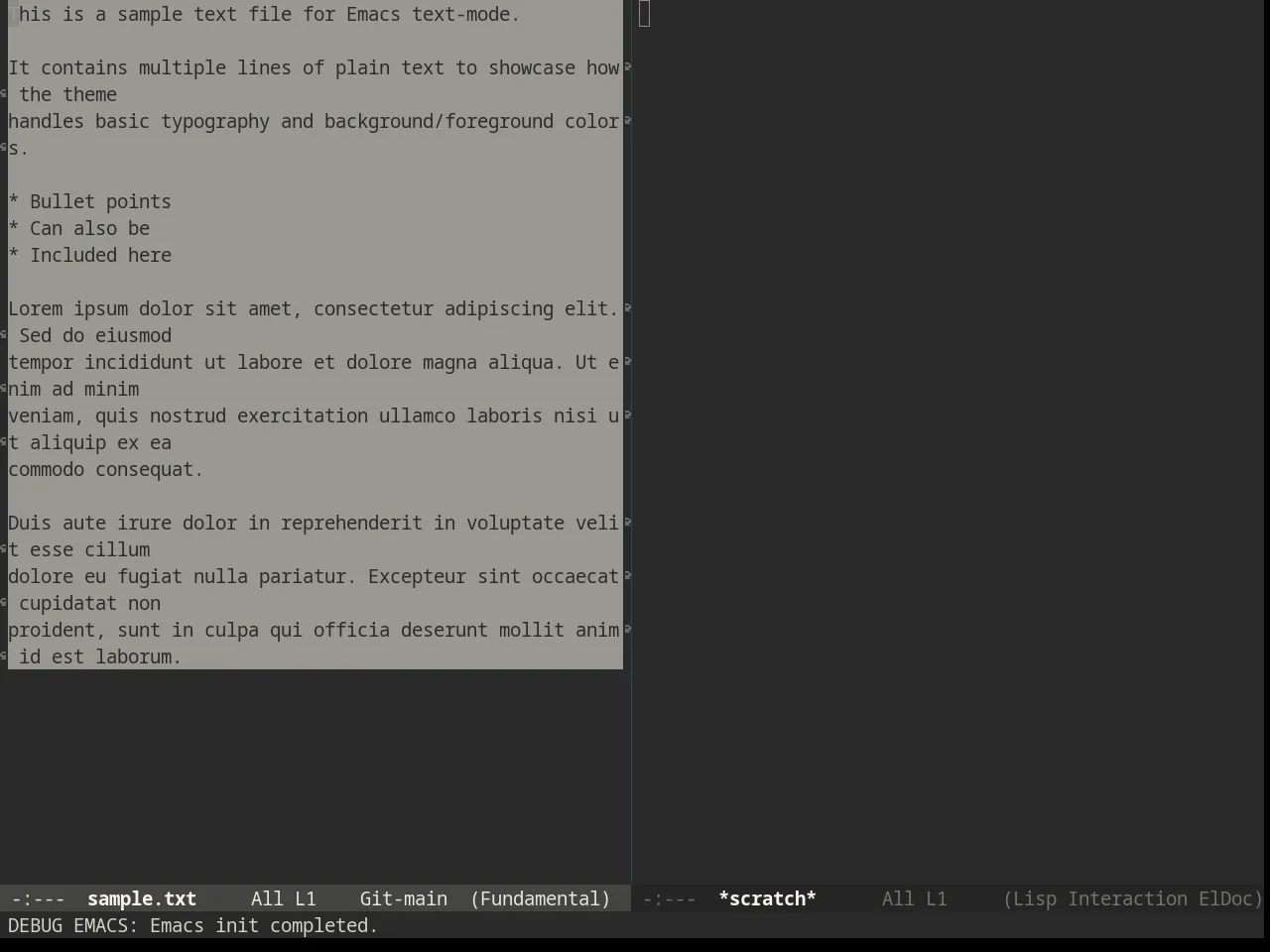 Solarized Wombat Dark in fundamental-mode