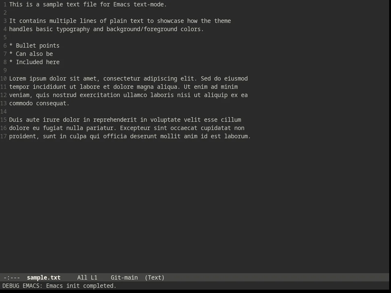 Solarized Wombat Dark in text-mode