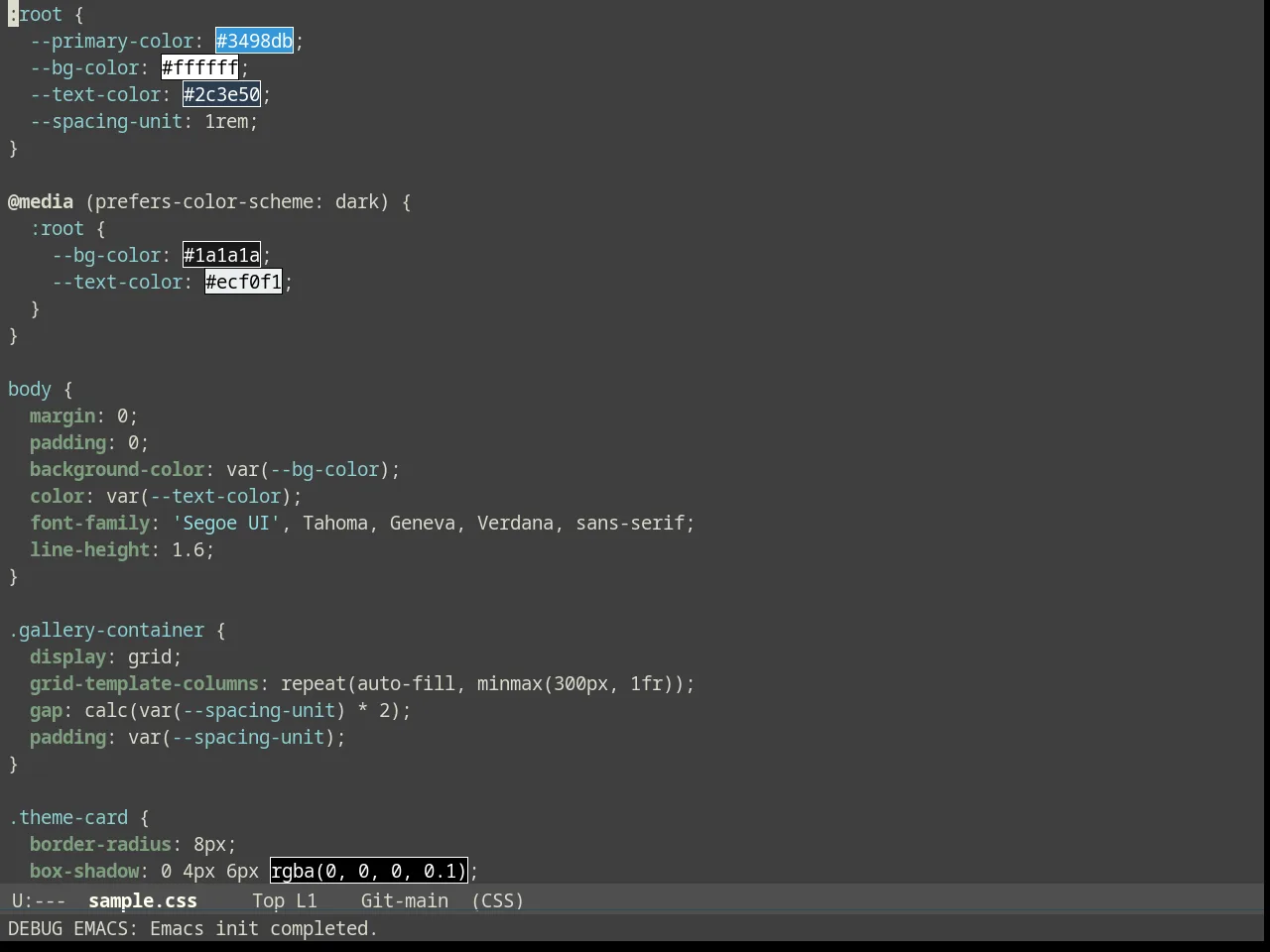 Solarized Zenburn in css-mode
