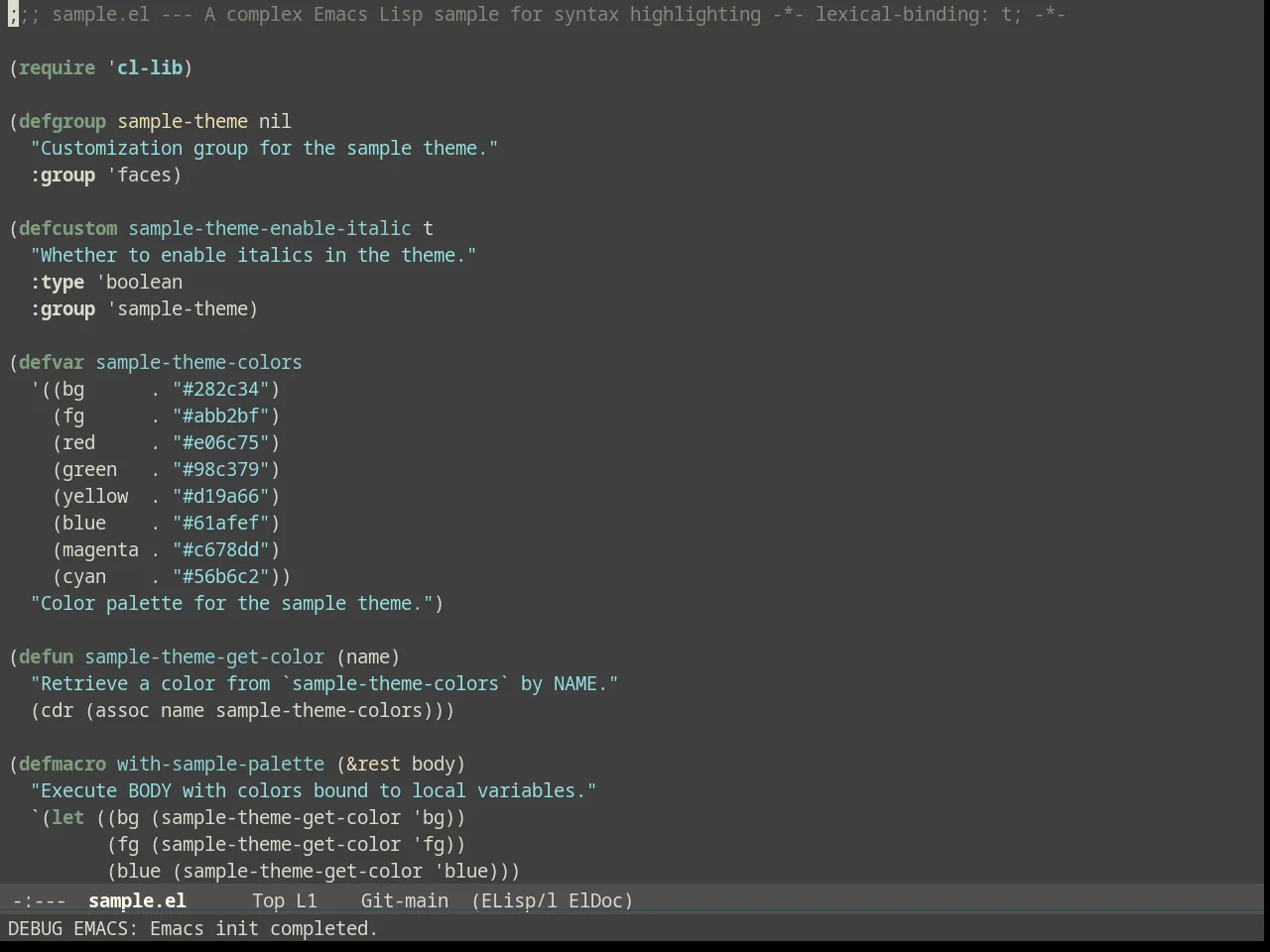 Solarized Zenburn in emacs-lisp-mode