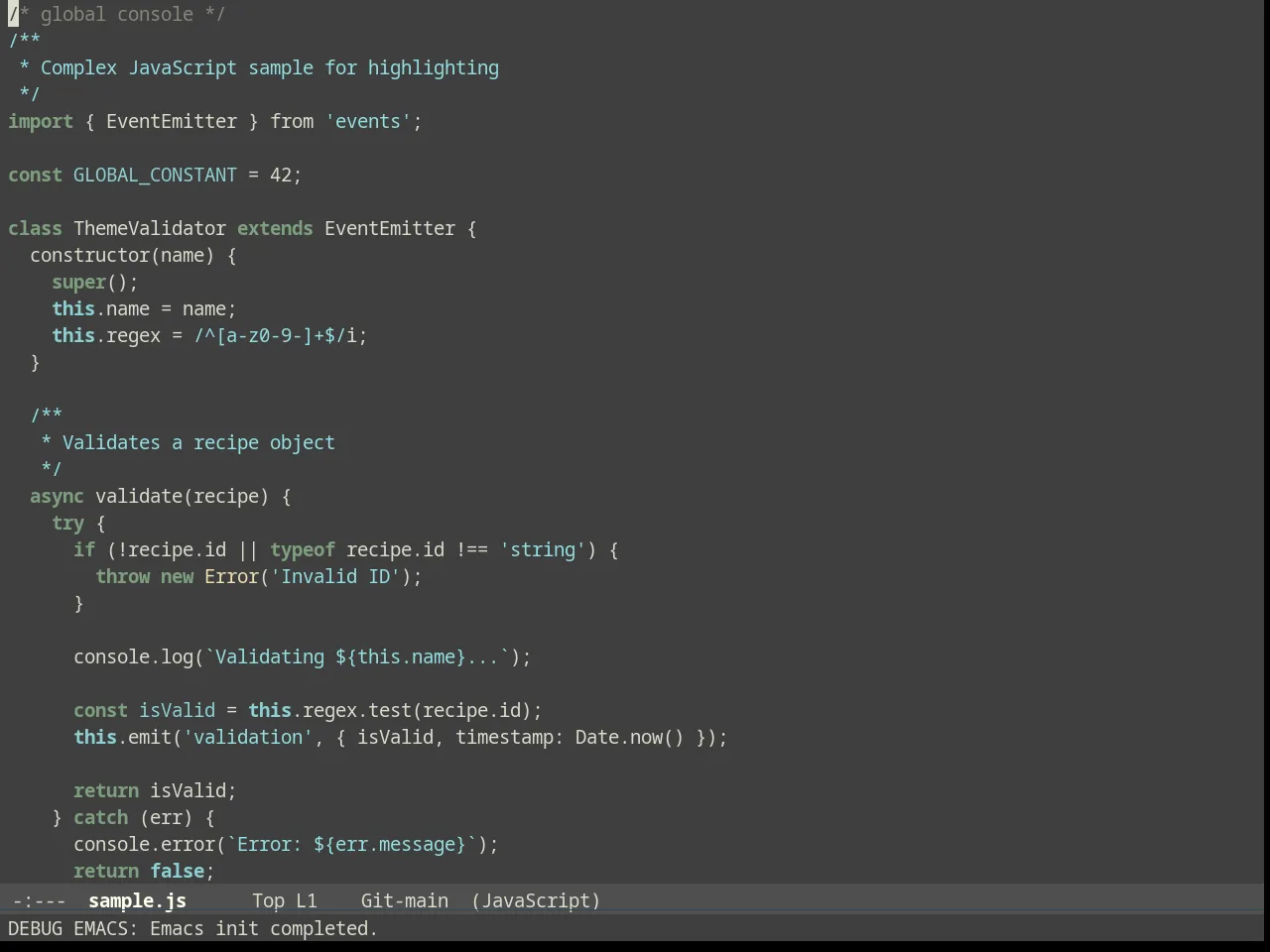 Solarized Zenburn in javascript-mode