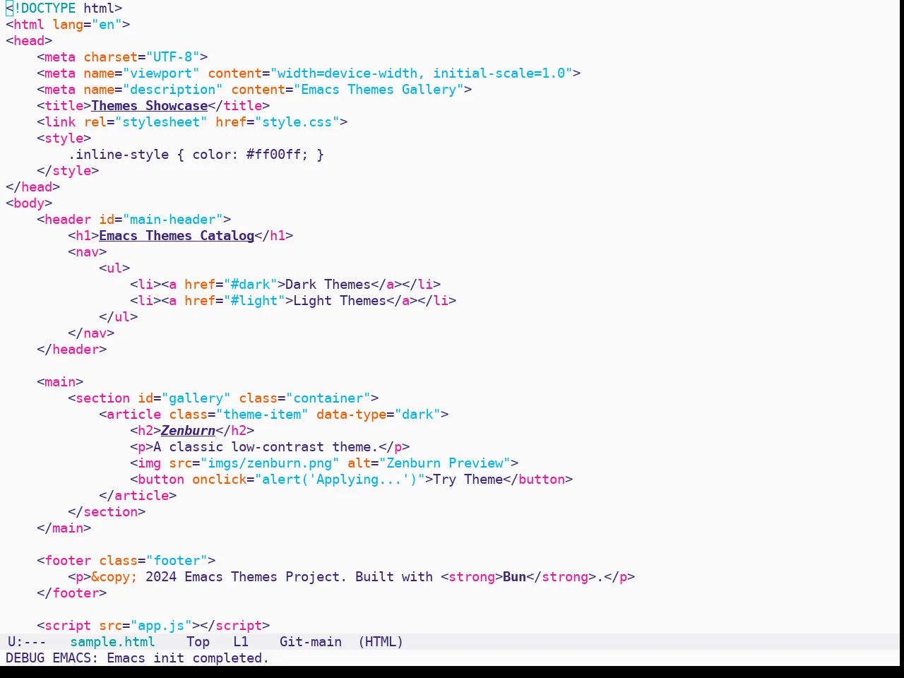 Solo Jazz Theme in html-mode