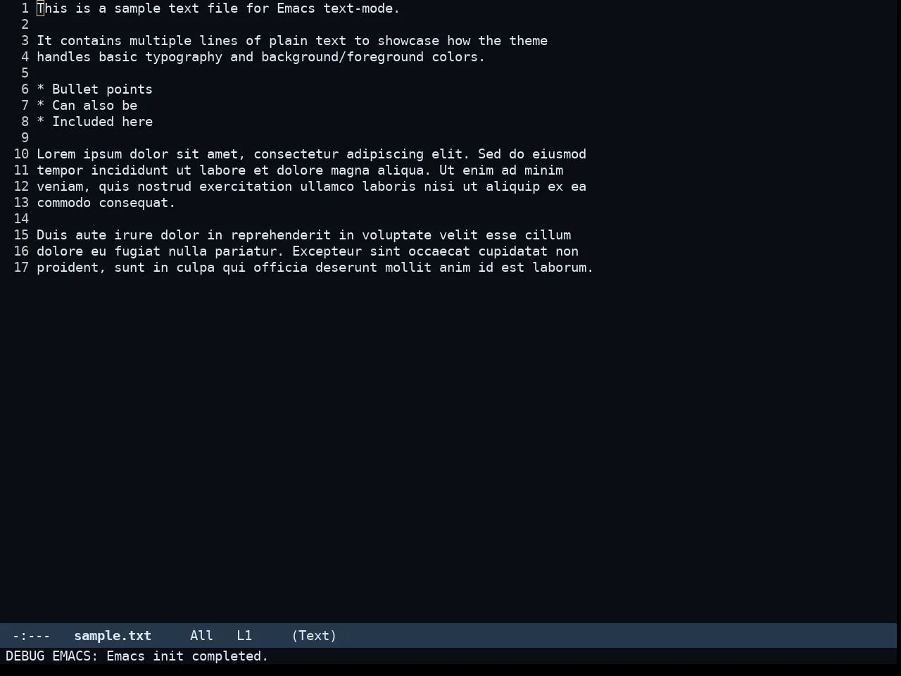 Somnus Theme in text-mode
