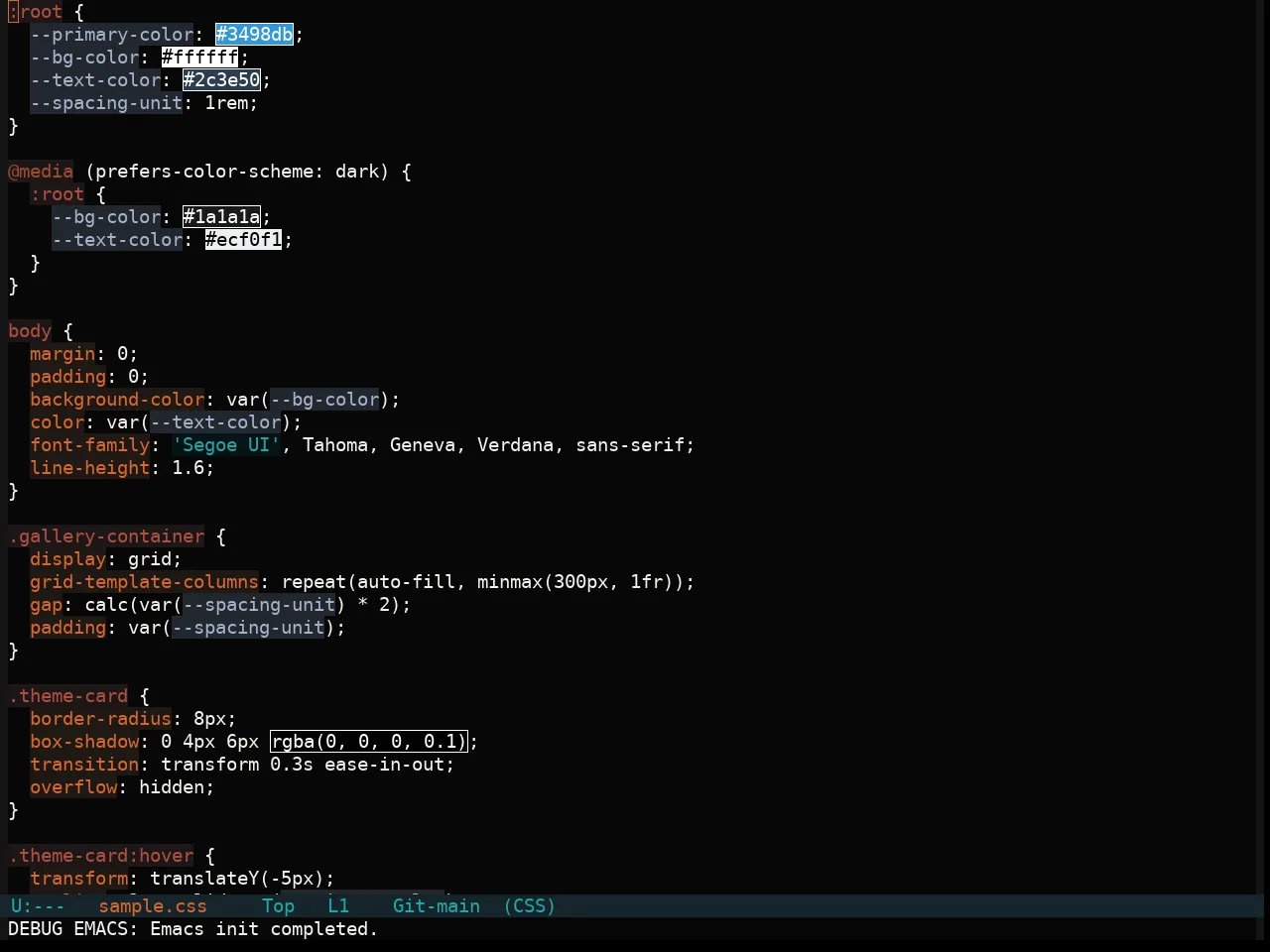 Soothe Darker Theme in css-mode