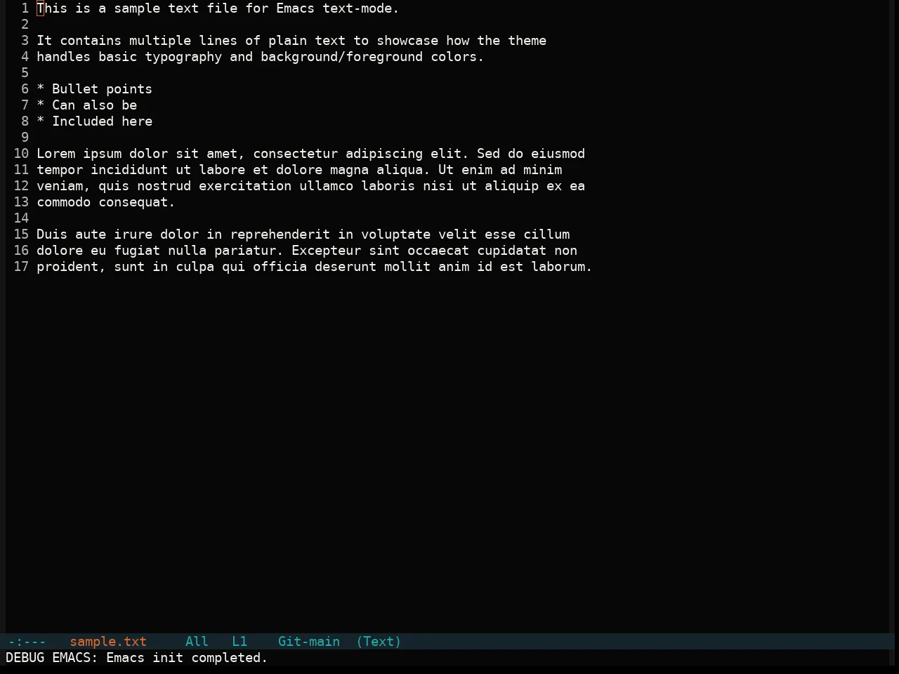 Soothe Darker Theme in text-mode