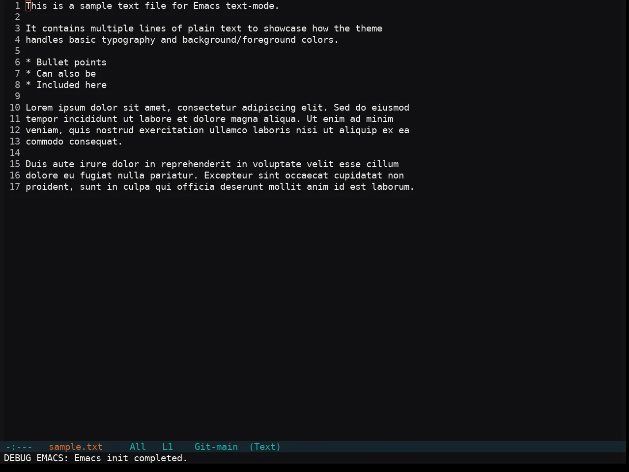 Soothe Theme in text-mode