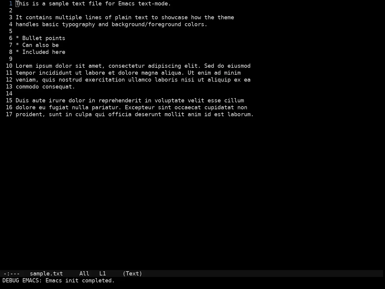 Sorcery Theme in text-mode
