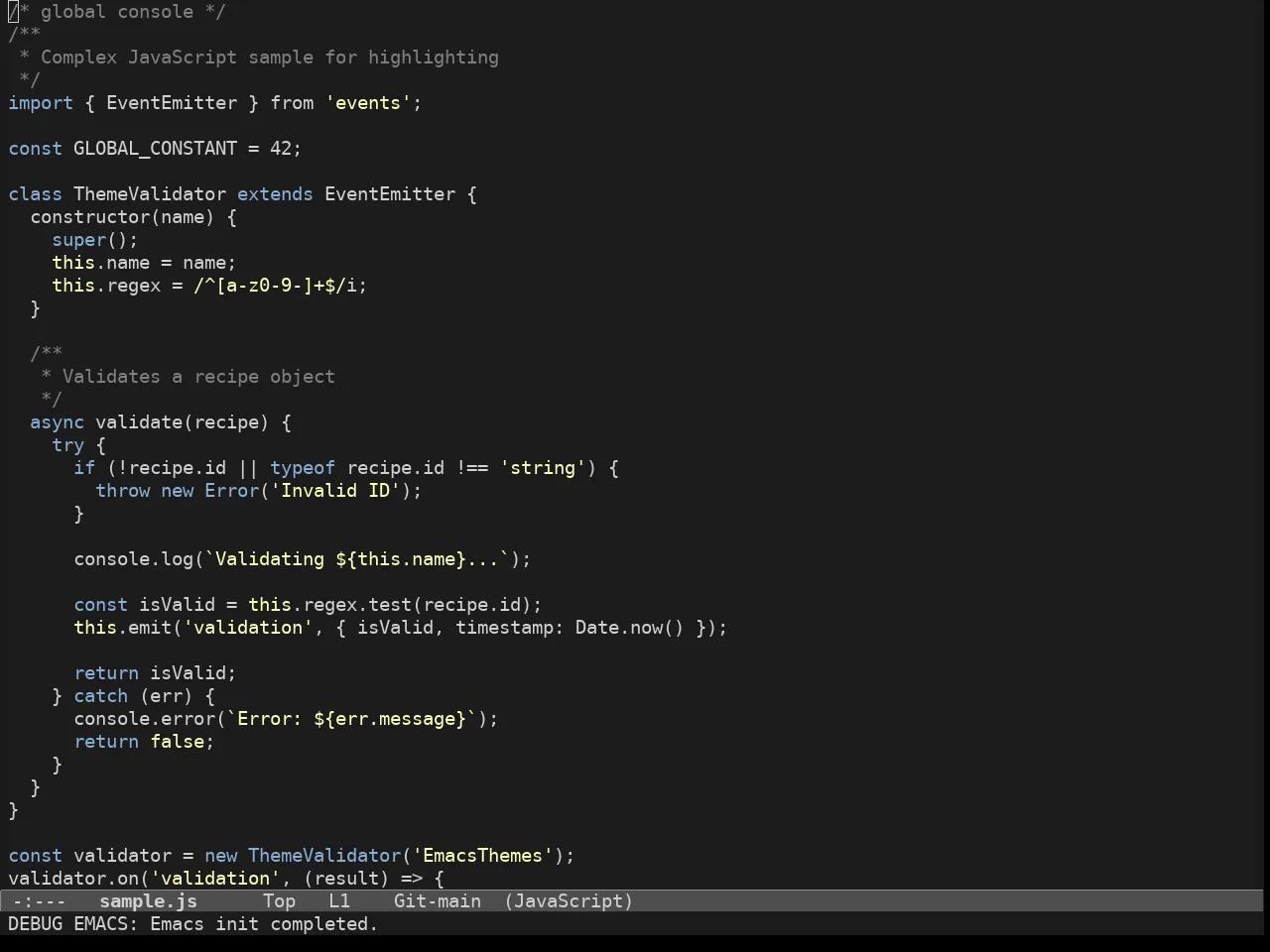Soria Theme in javascript-mode