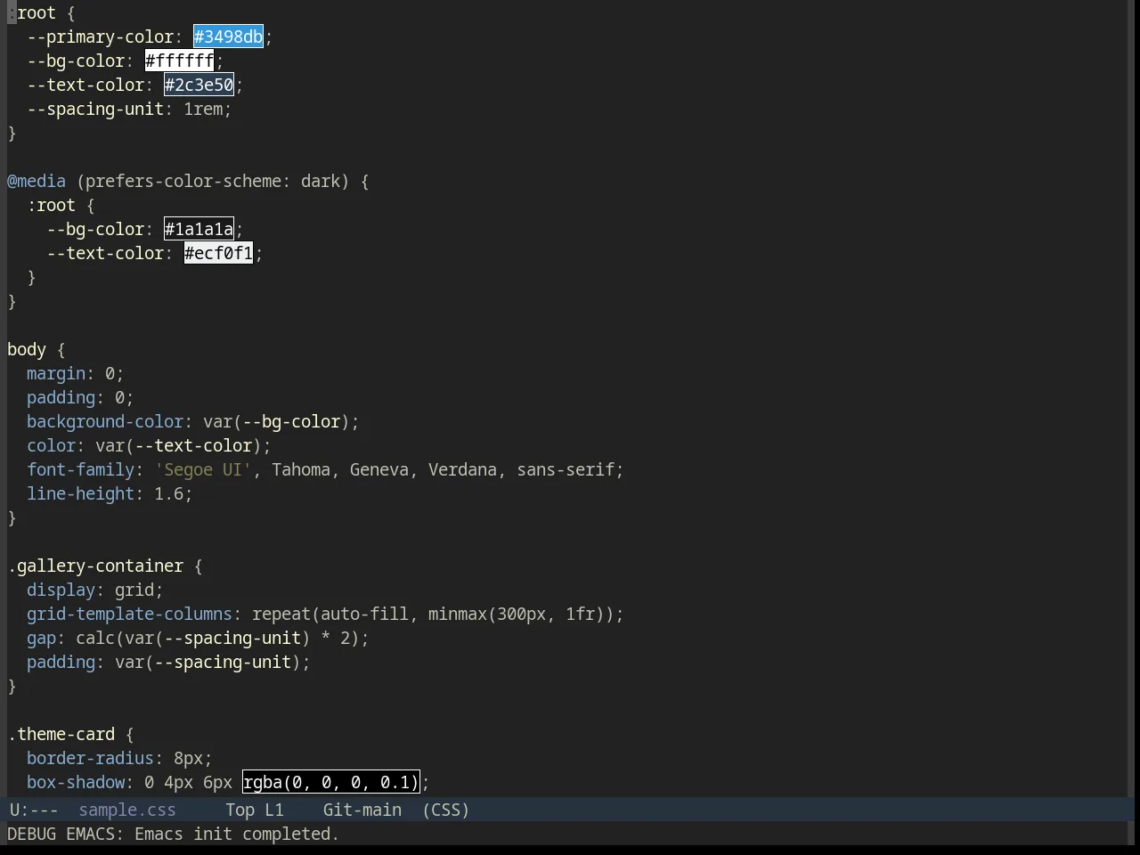 Sourcerer Theme in css-mode