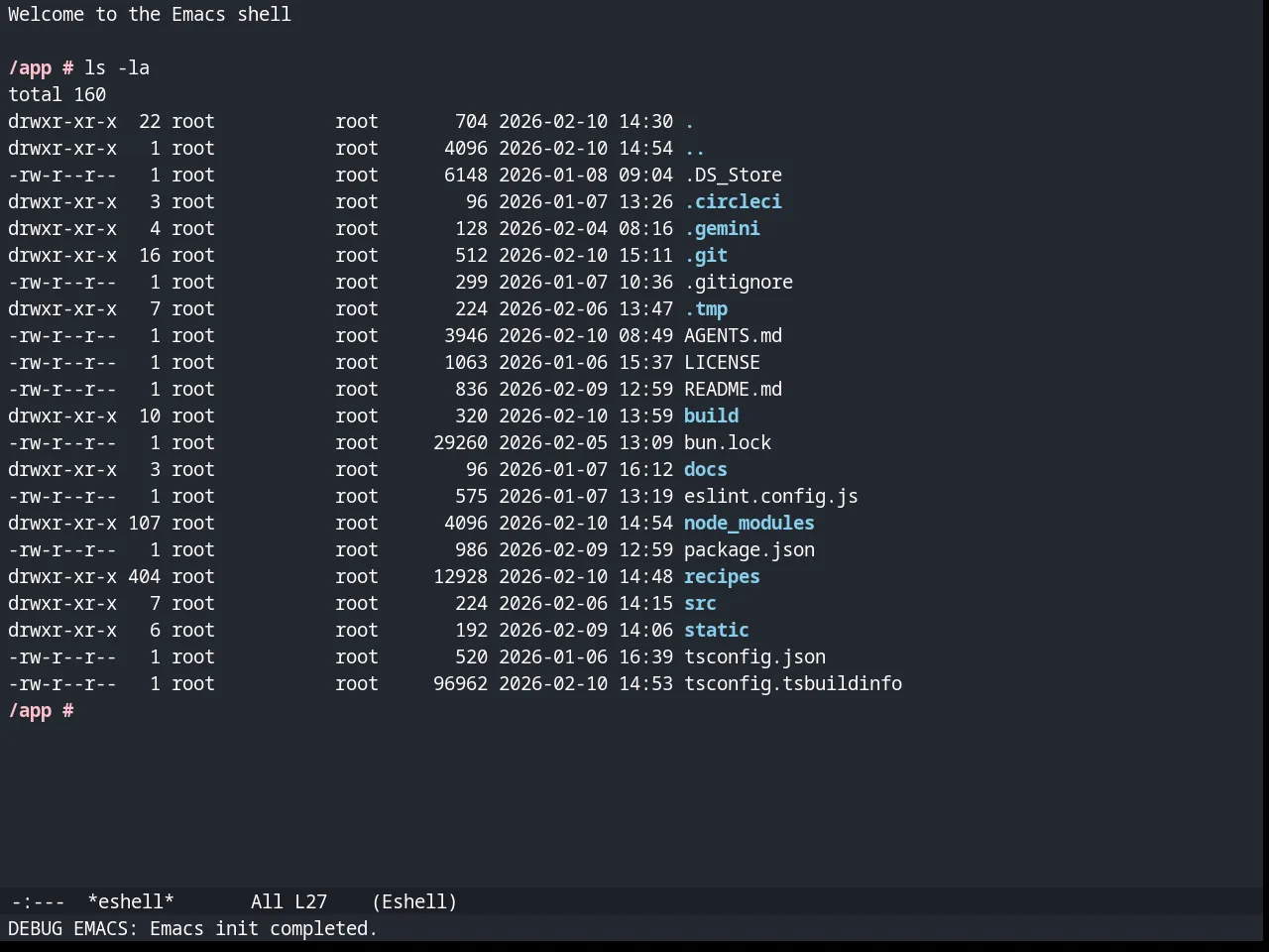 Spacegray Theme in eshell