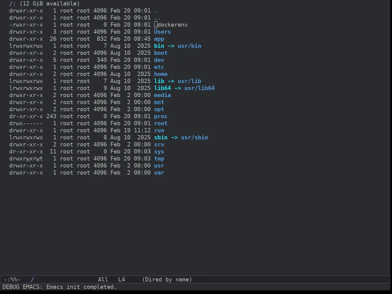 Spacemacs Dark in dired