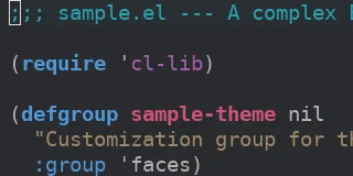 Preview of Spacemacs Dark theme